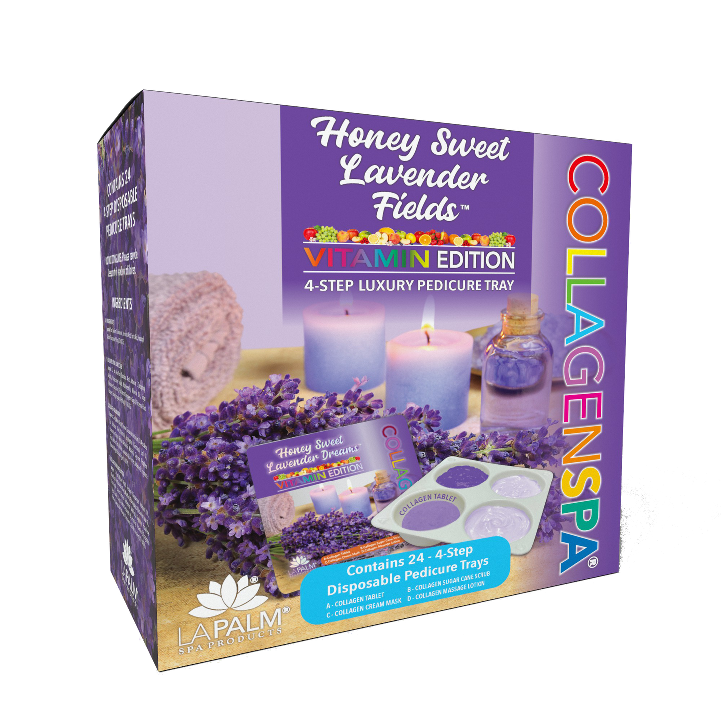 Collagen Spa Luxury Pedicure Tray 4-step | 24 trays