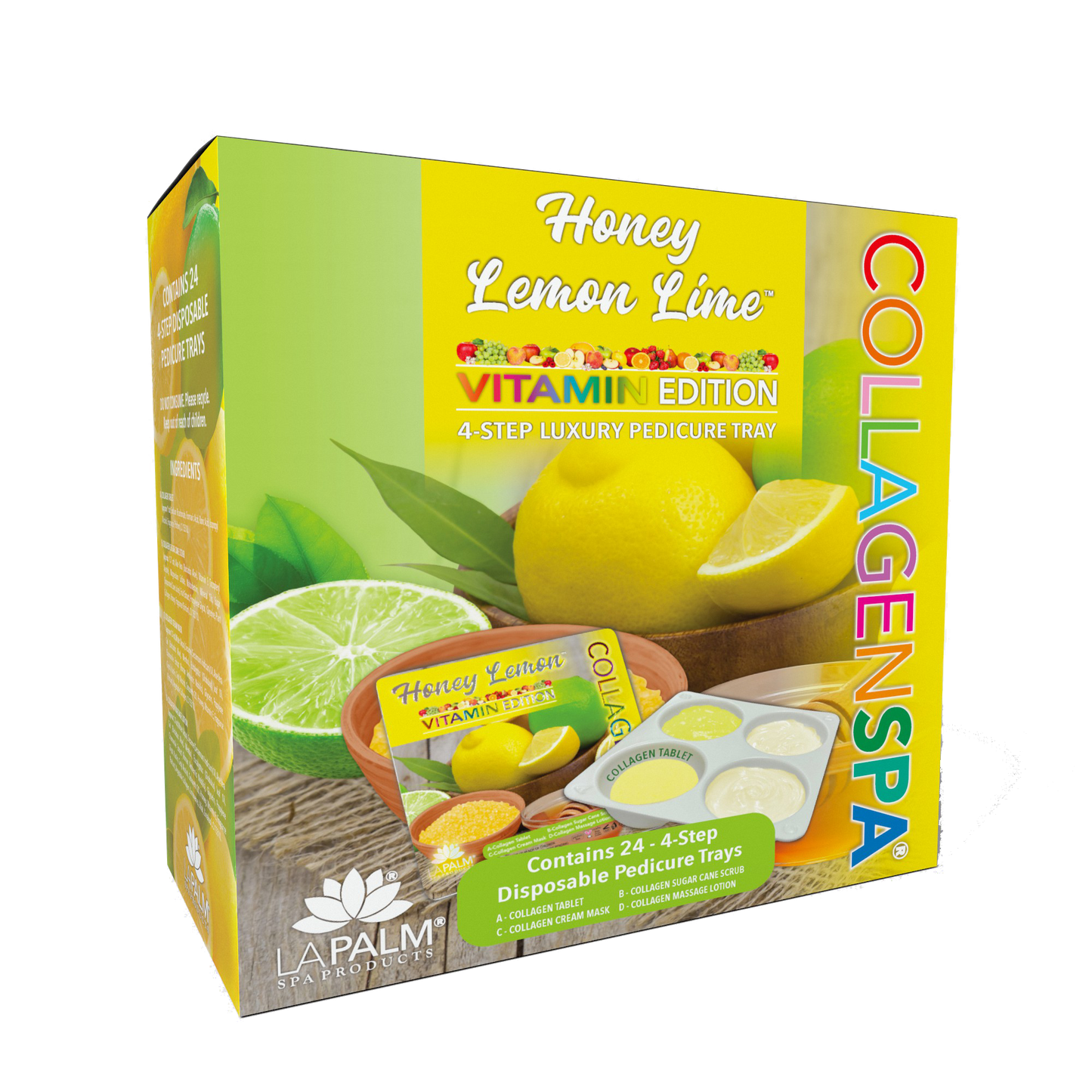 Collagen Spa Luxury Pedicure Tray 4-step | 24 trays