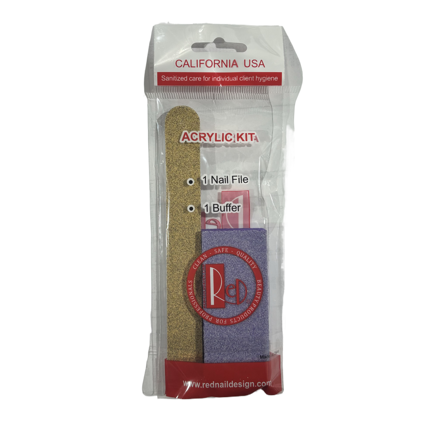 Red Nail Kit Acrylic