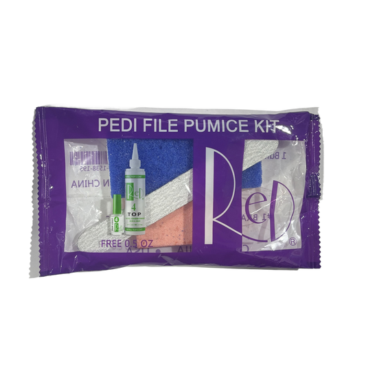 Red Nail Pedicure File Pumice Kit